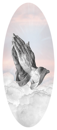 Praying Hands Clouds Pink